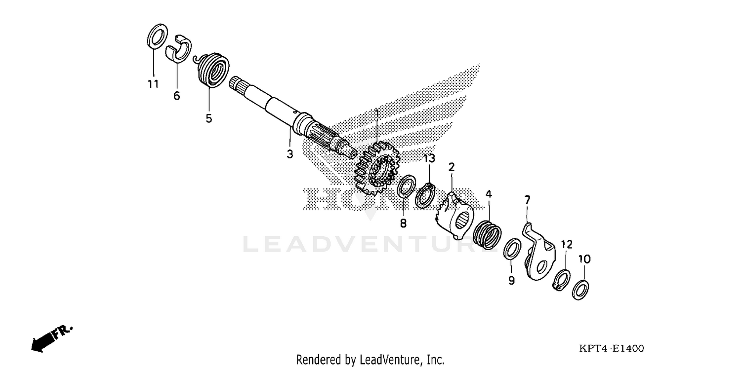 KICK STARTER SPINDLE