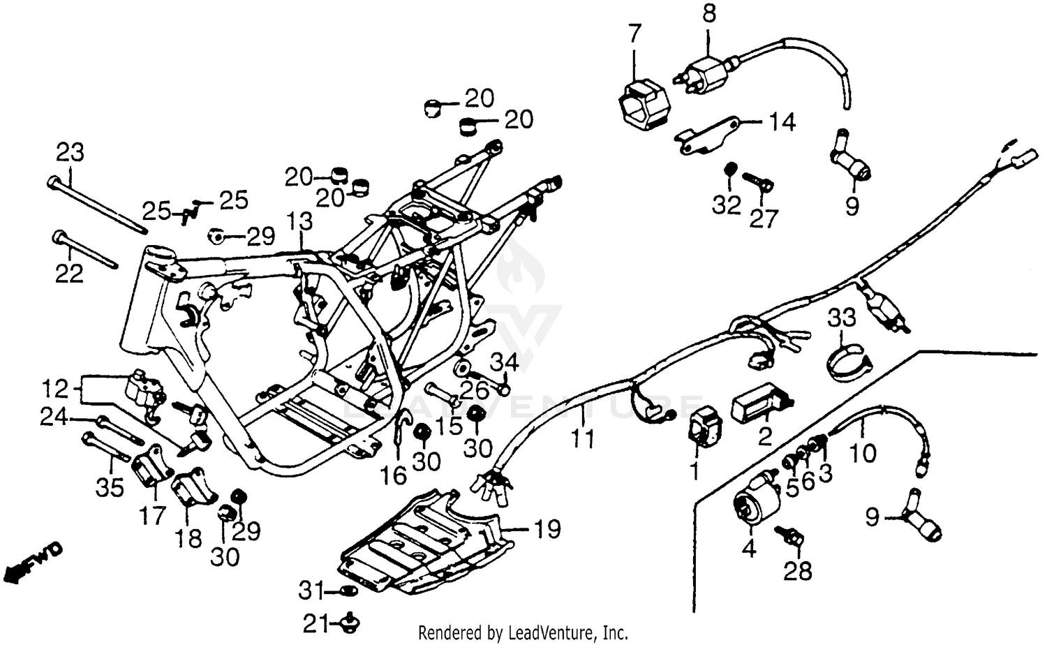 FRAME + WIRE HARNESS