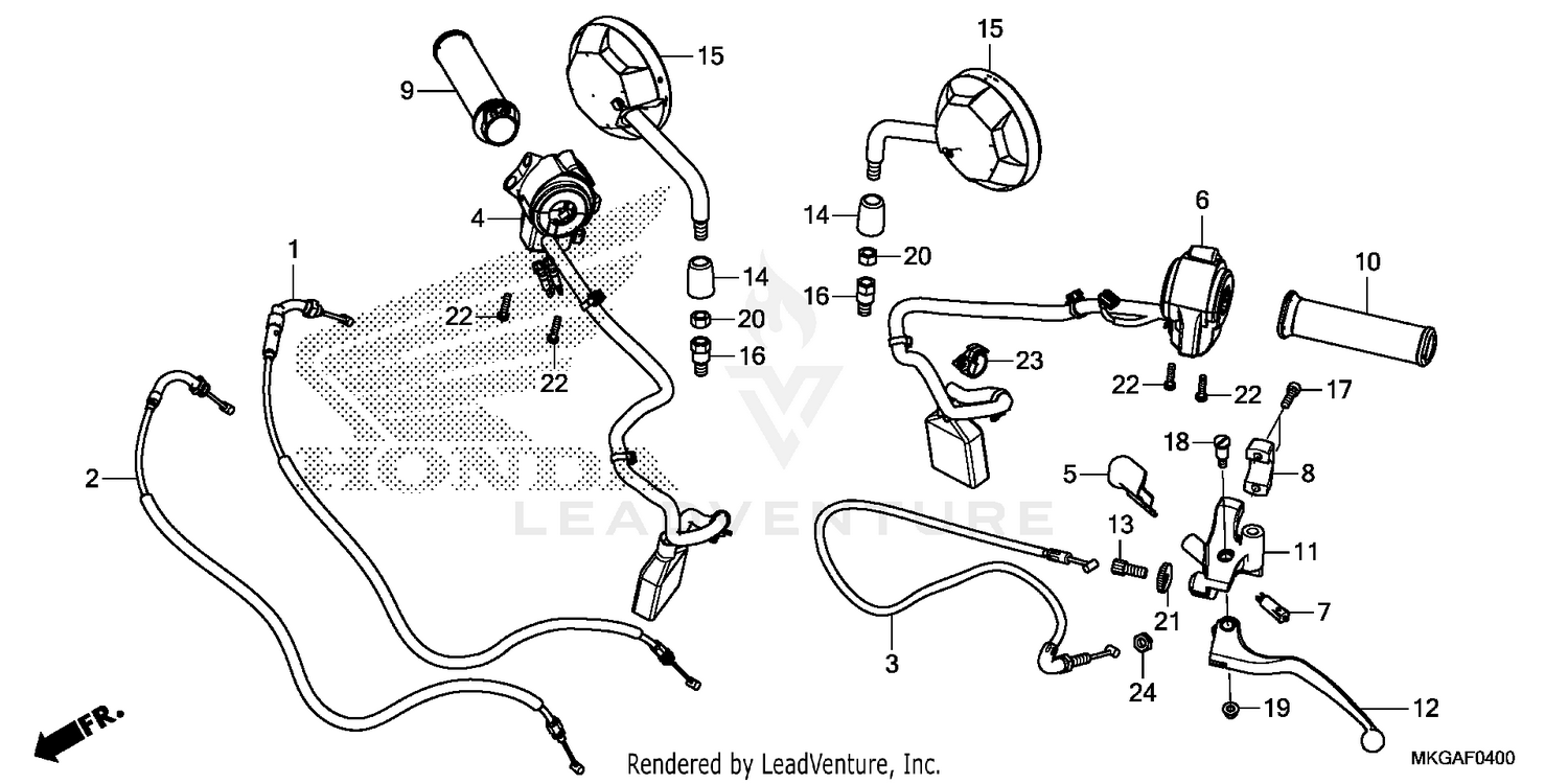 HANDLE LEVER@SWITCH@CABLE@MIRROR