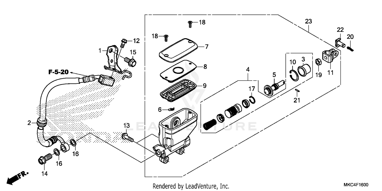 REAR BRAKE MASTER        CYLINDER
