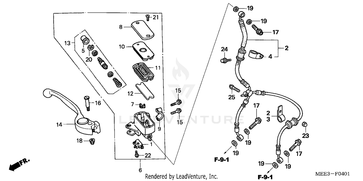 FRONT BRAKE MASTER CYLINDER ('05-)