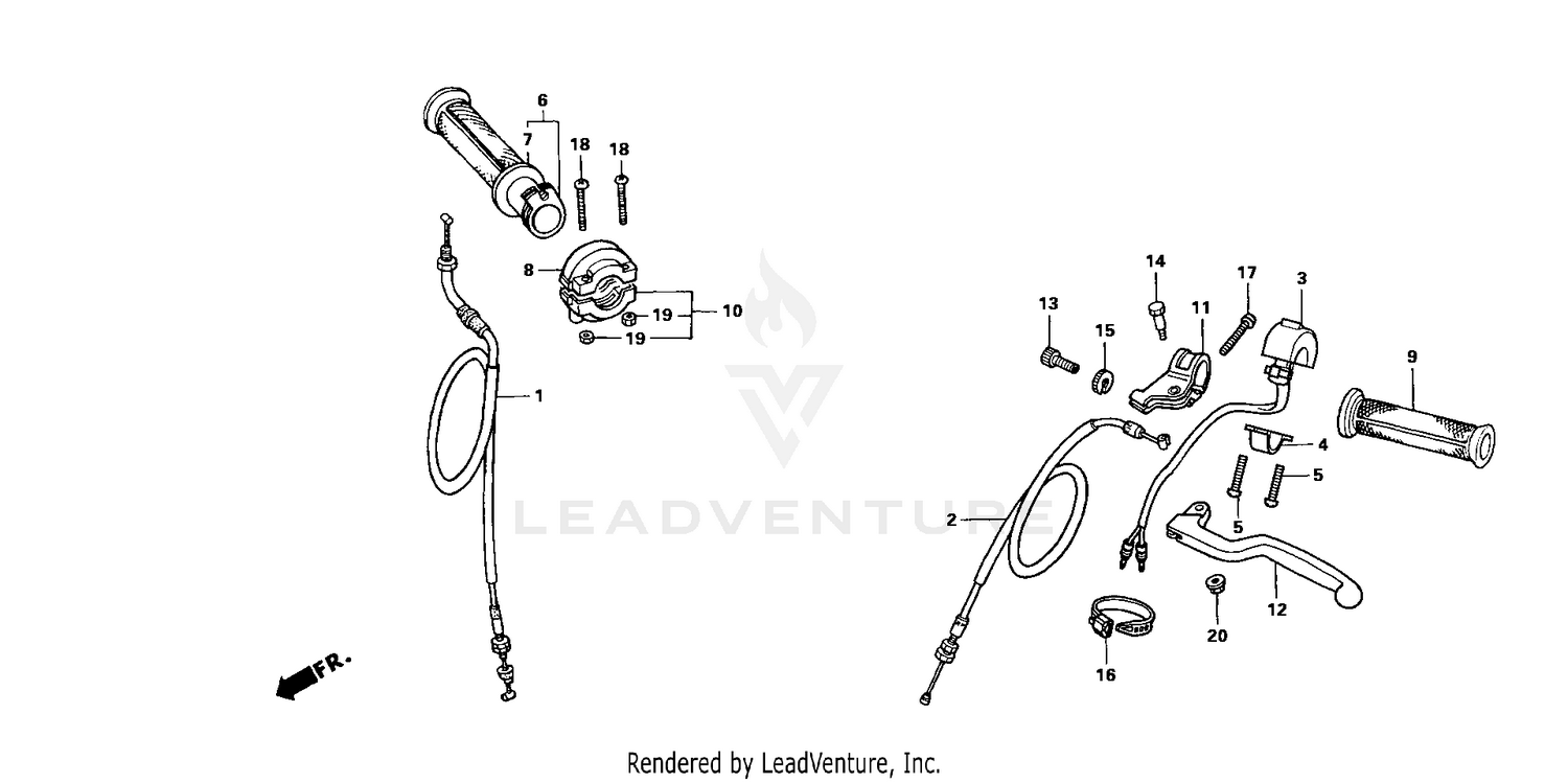 HANDLE LEVER + SWITCH + CABLE