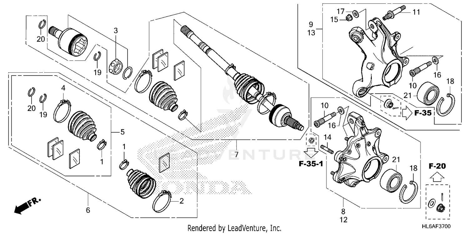 REAR KNUCKLE@REAR        DRIVESHAFT