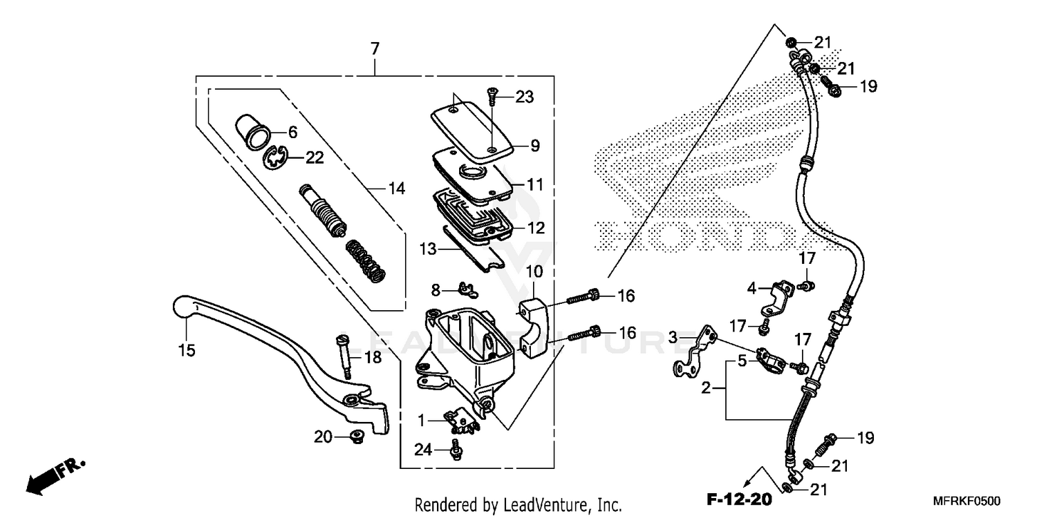 FRONT BRAKE MASTER       CYLINDER (1)