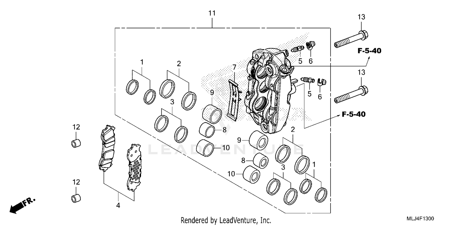 LEFT FRONT BRAKE CALIPER