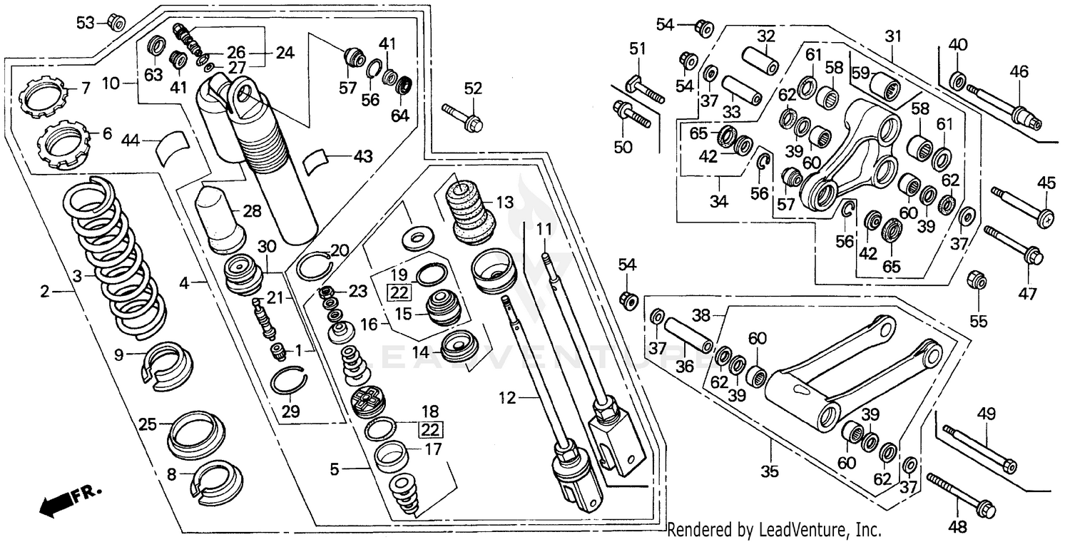 REAR SHOCK ABSORBER 91-94
