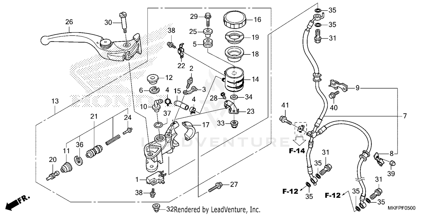 FRONT BRAKE MASTER       CYLINDER (1)