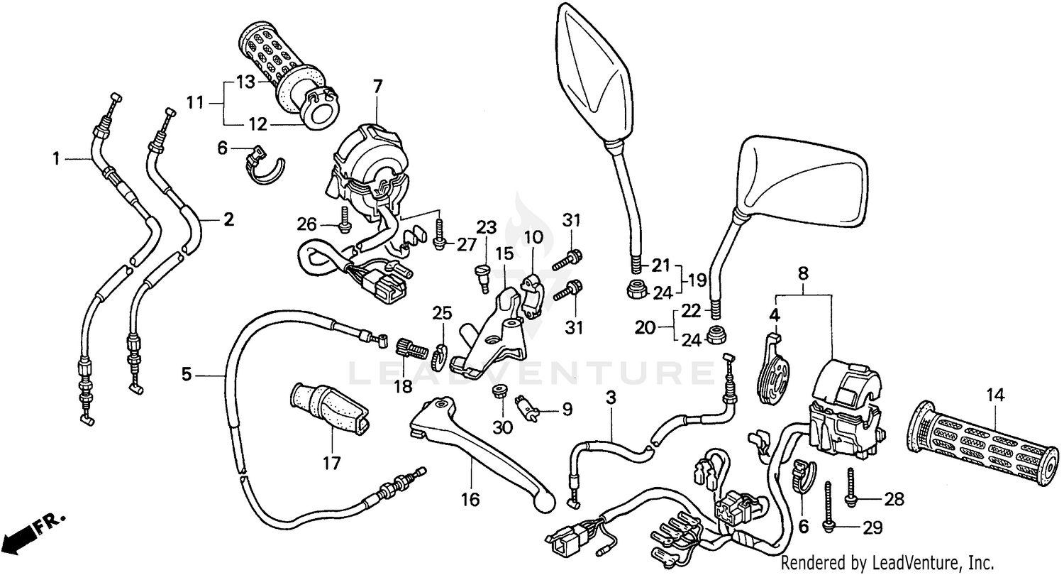 HANDLE SWITCHES + CABLES + MIRRORS