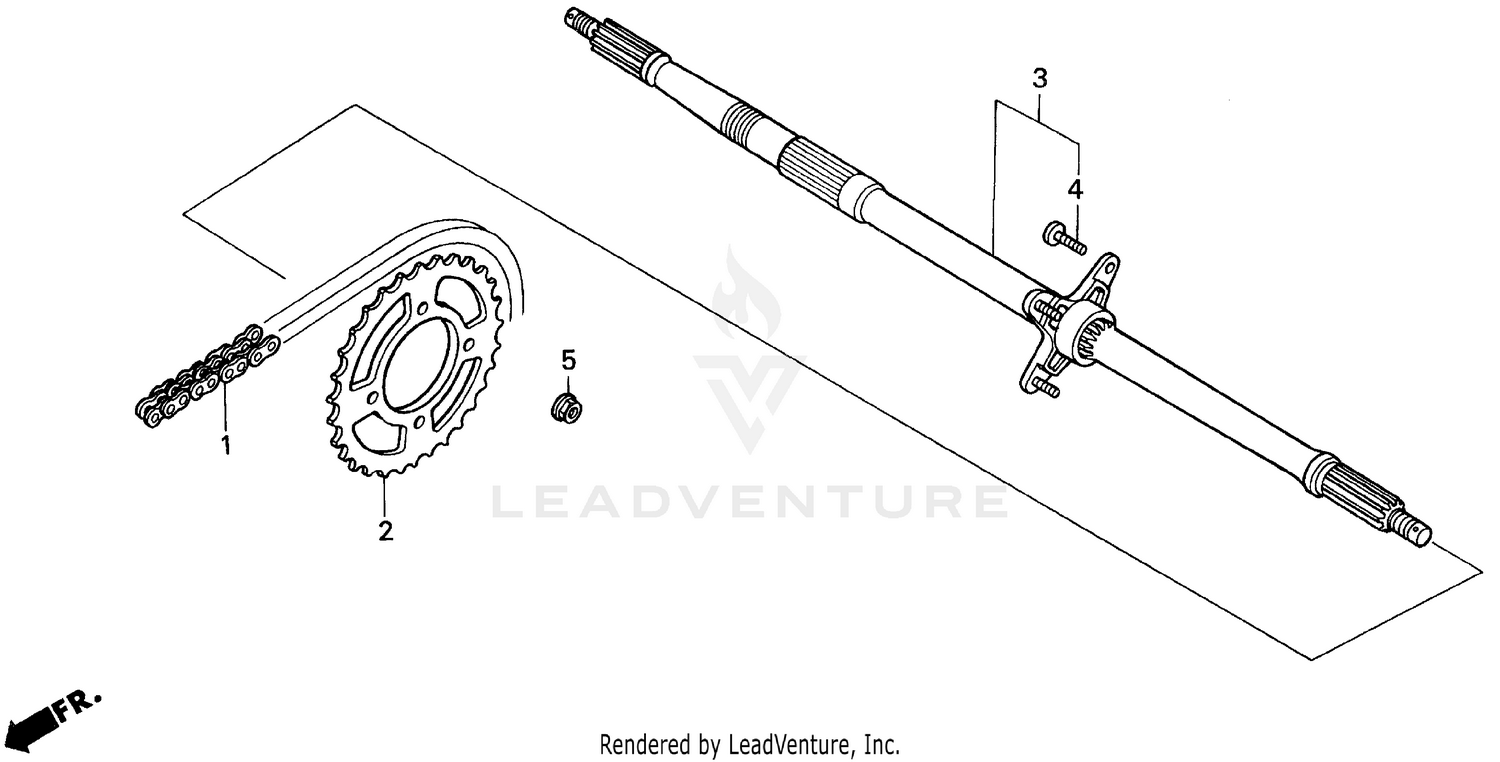 REAR WHEEL AXLE