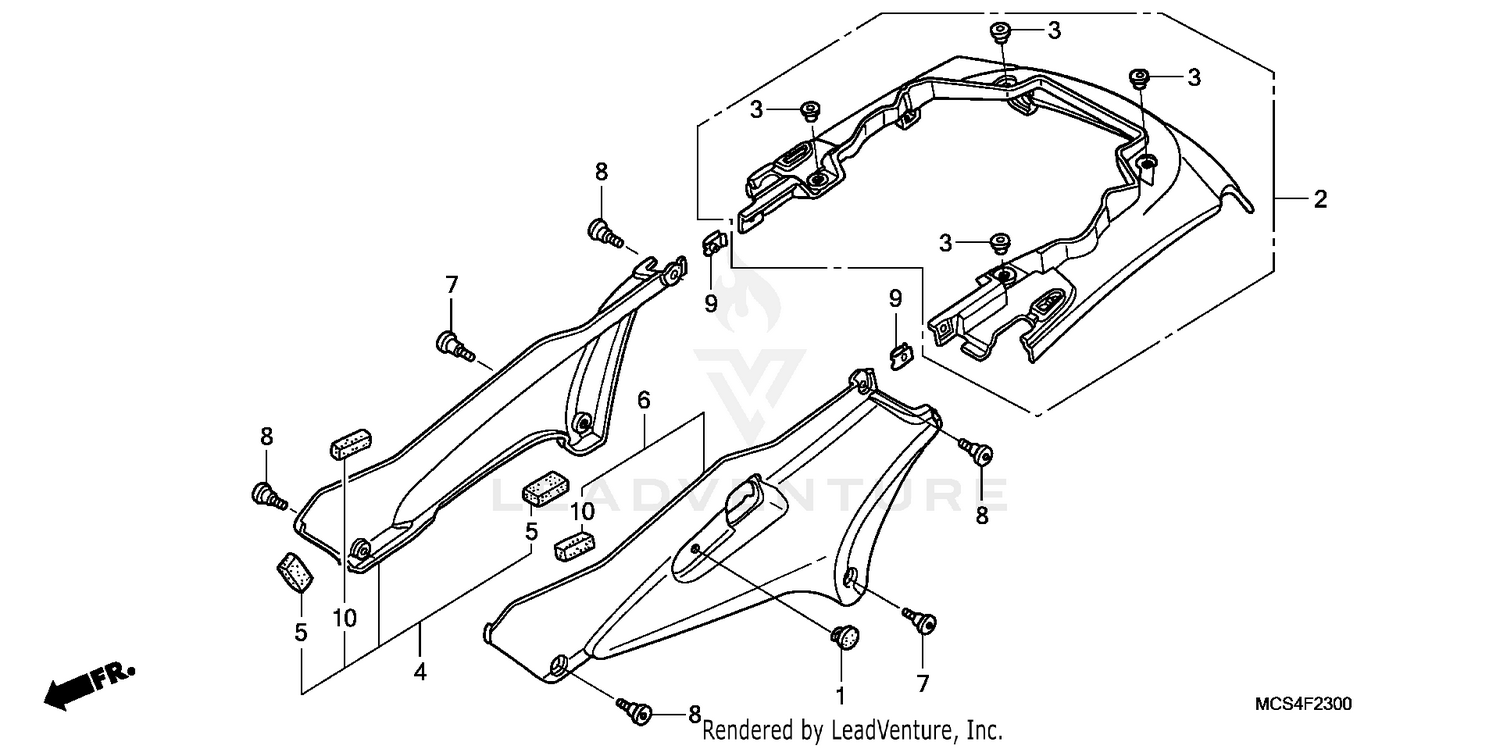 SIDE COVER + REAR COWL