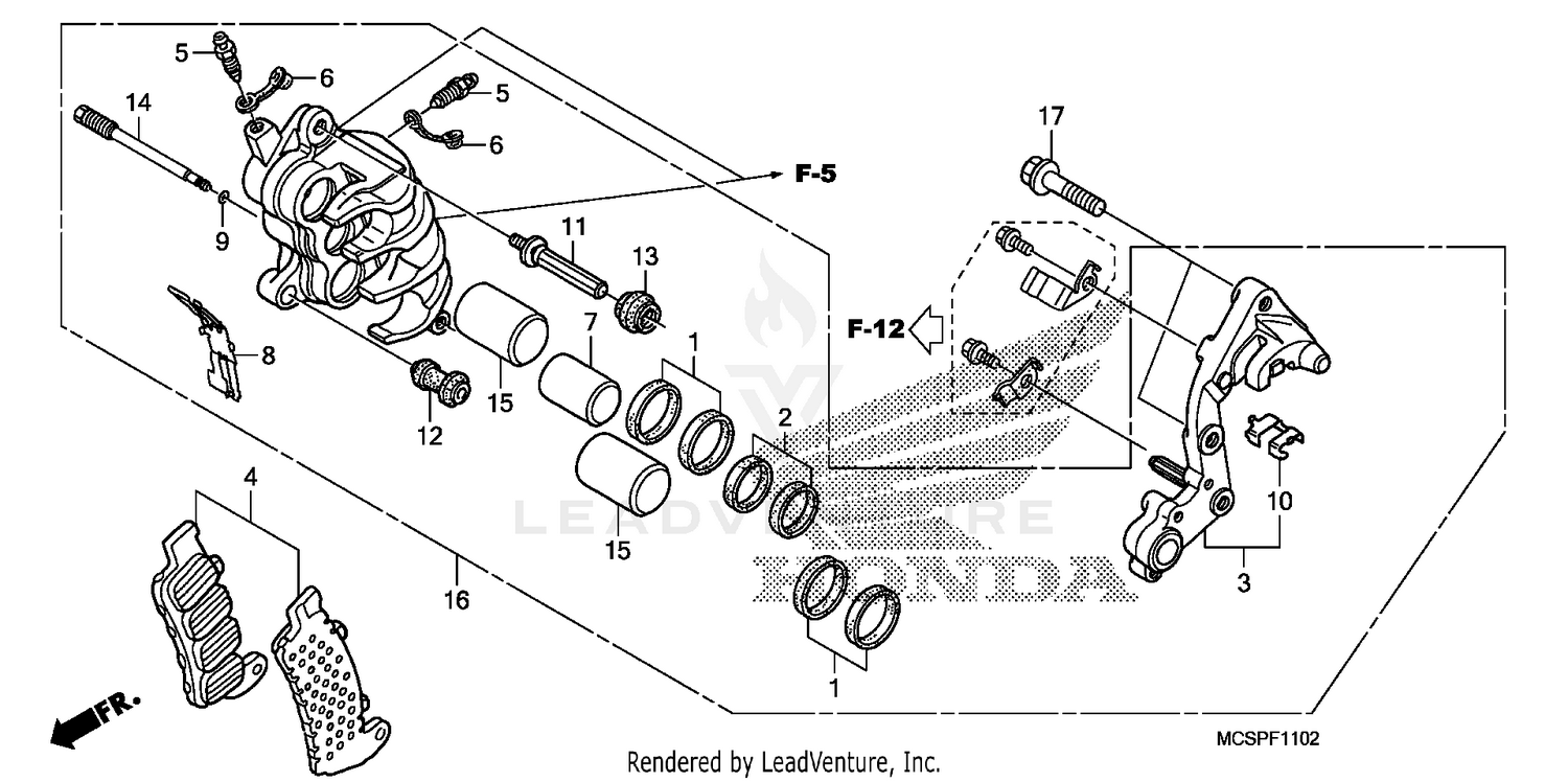 RIGHT FRONT BRAKE CALIPER(2)