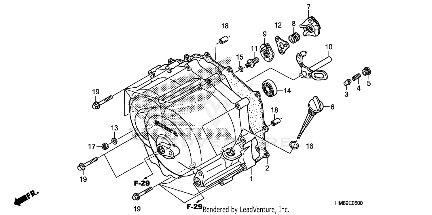 FRONT CRANKCASE COVER (TRX250TM)