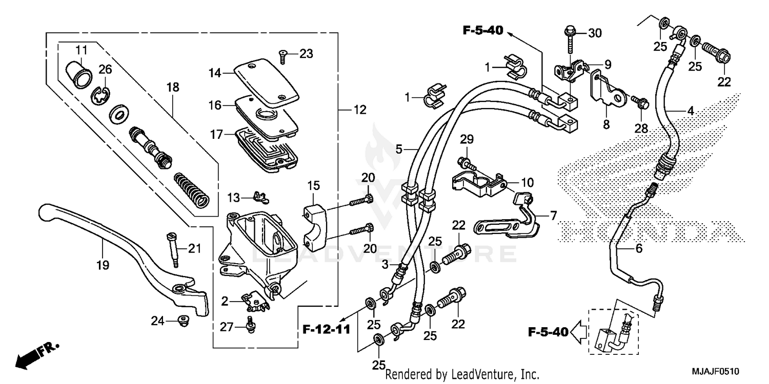 FRONT BRAKE MASTER       CYLINDER (2)