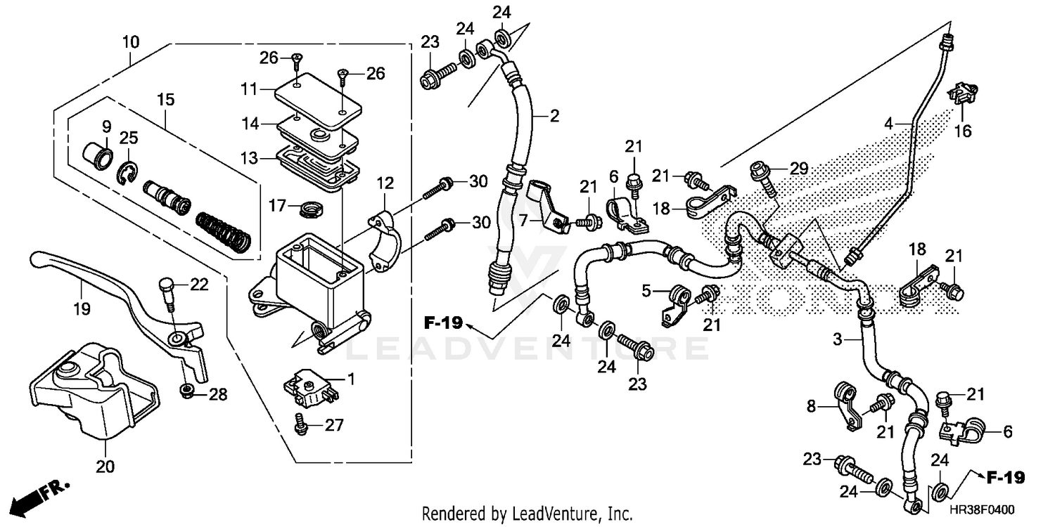 FRONT BRAKE MASTER       CYLINDER