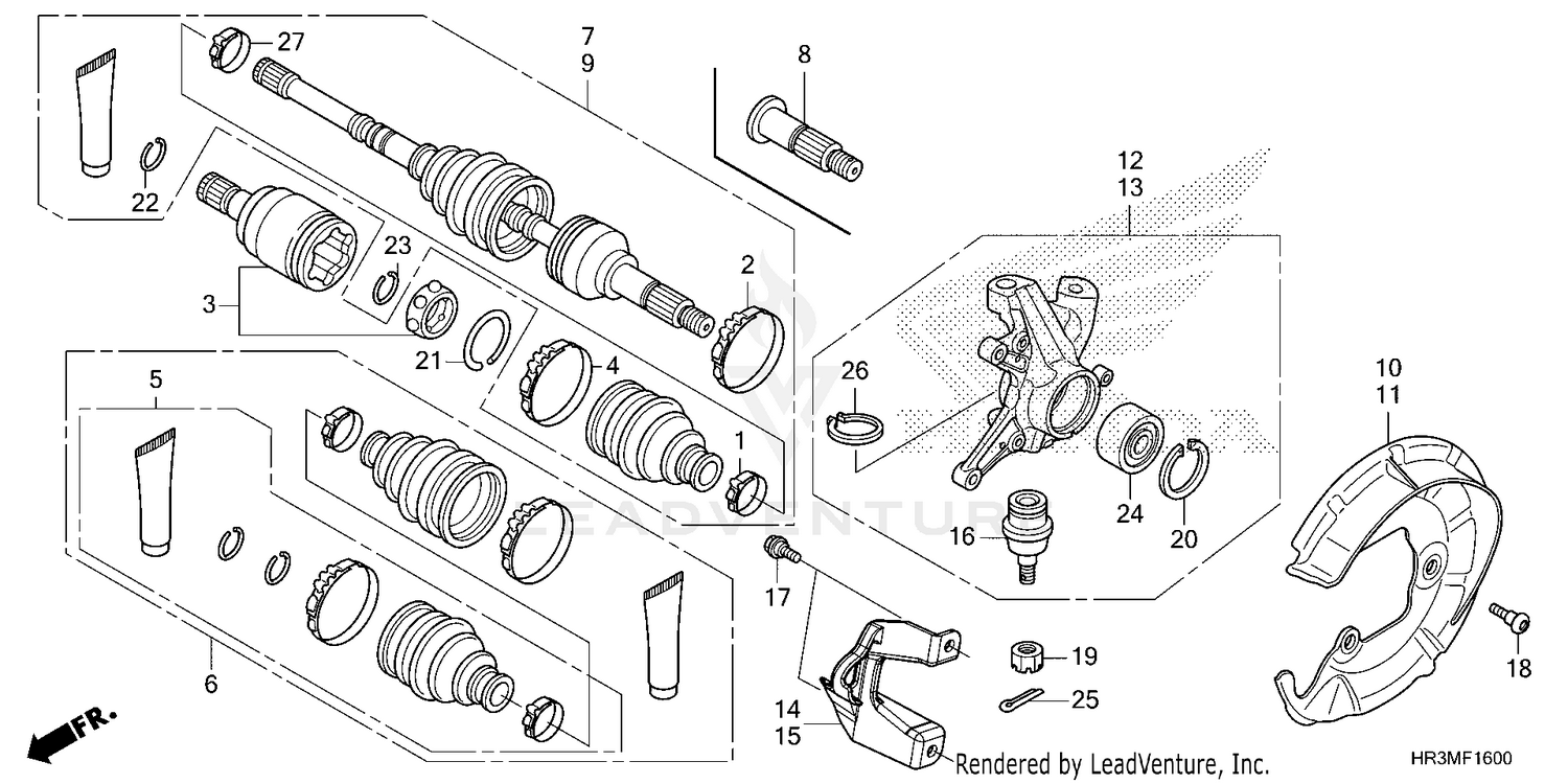 FRONT KNUCKLE@FRONT DRIVE SHAFT