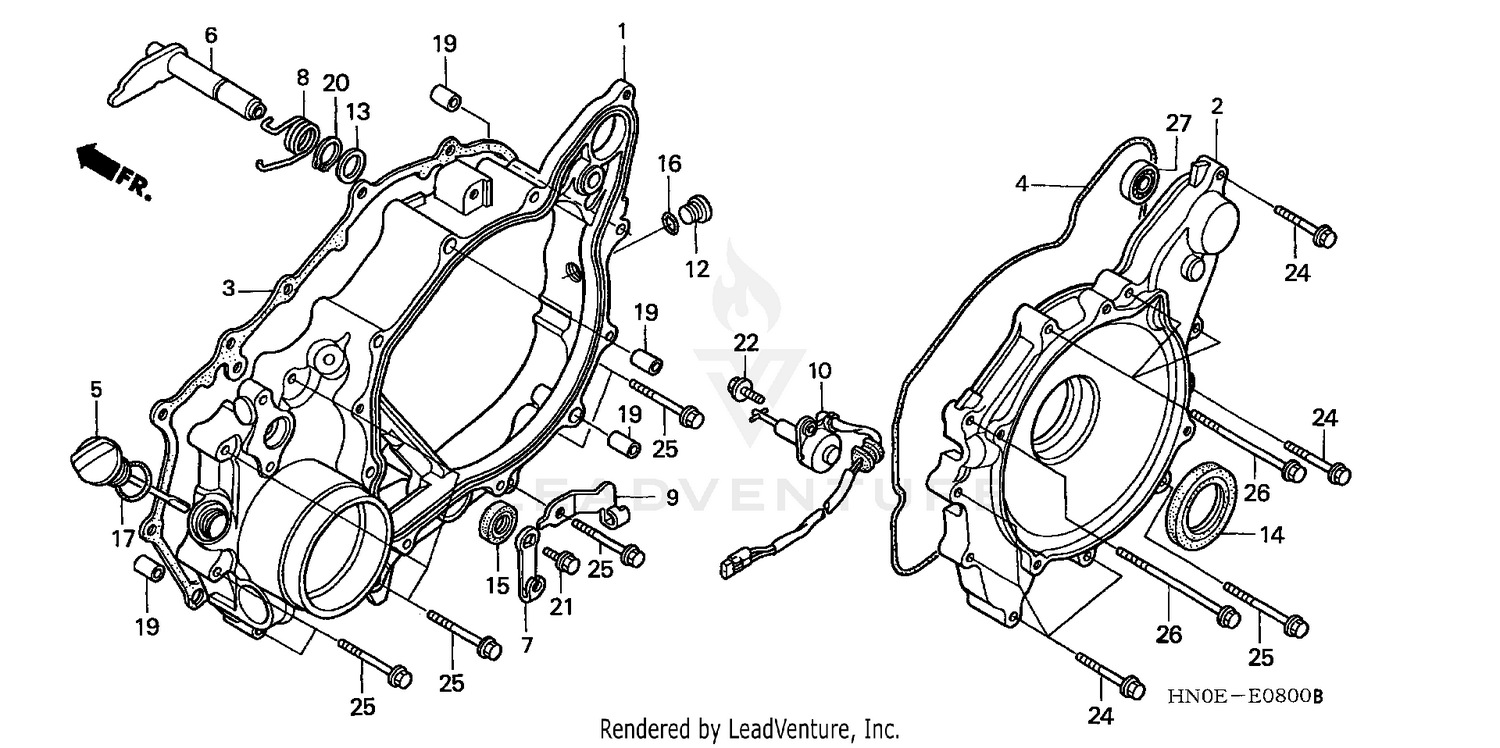 REAR CRANKCASE COVER