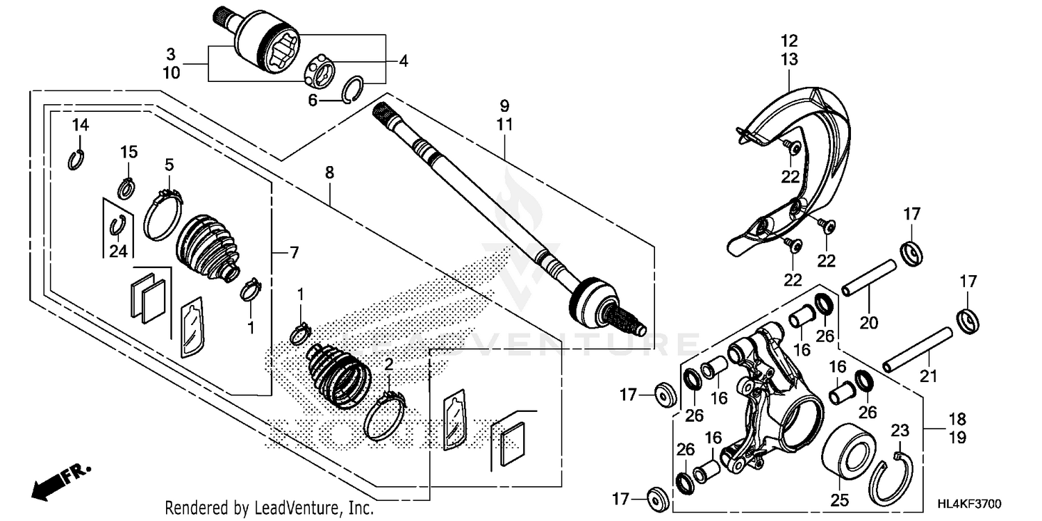 REAR KNUCKLE@REAR        DRIVESHAFT