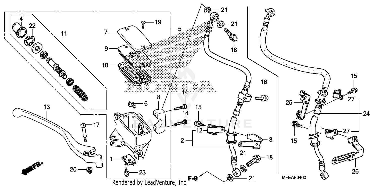 FRONT BRAKE MASTER       CYLINDER (VT750C2F/C2B)