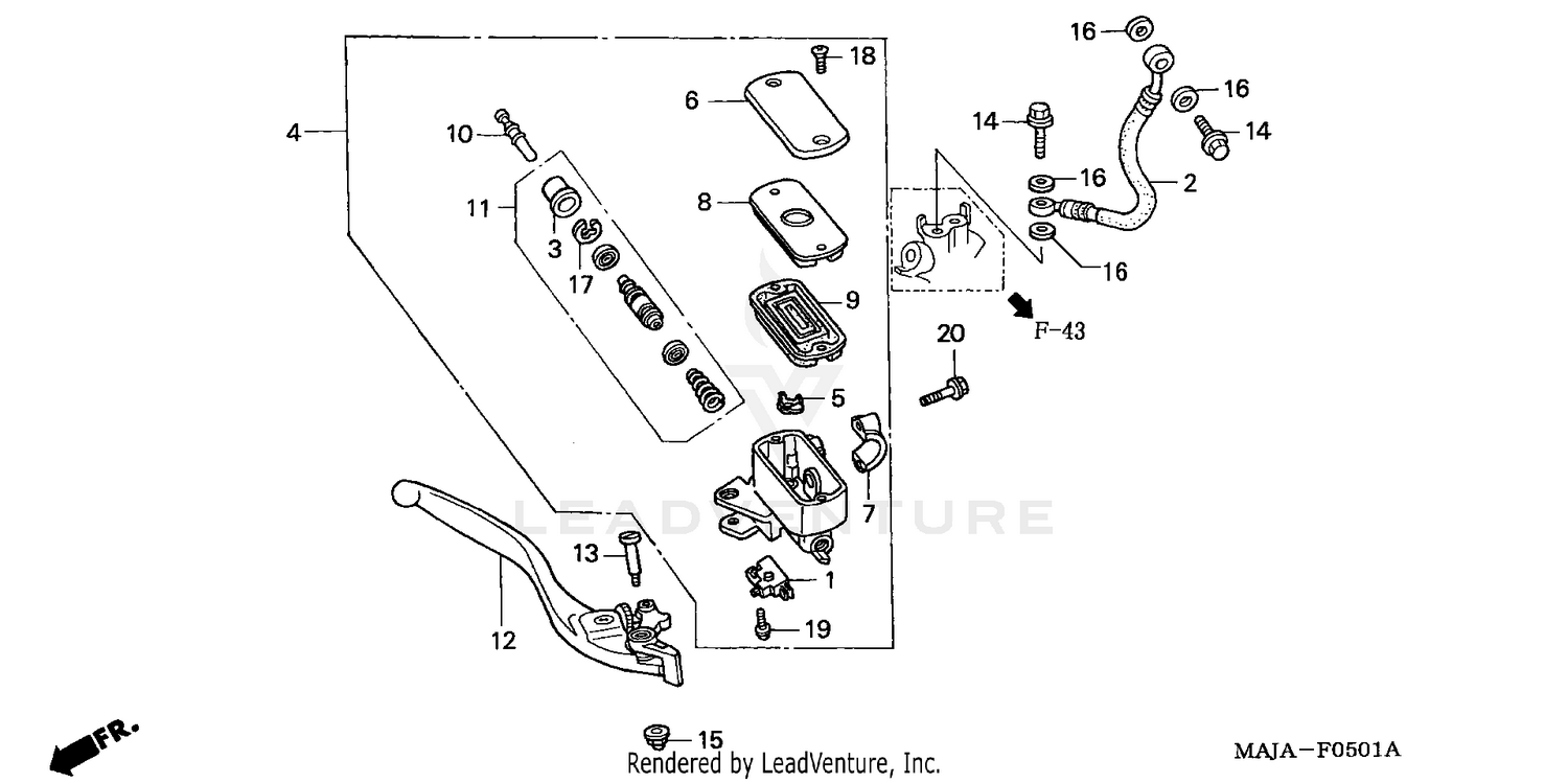 FRONT BRAKE MASTER       CYLINDER