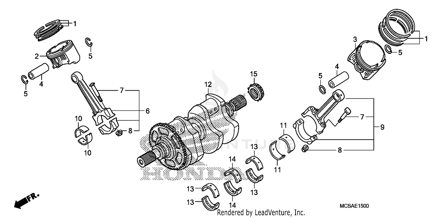 CRANKSHAFT + PISTON