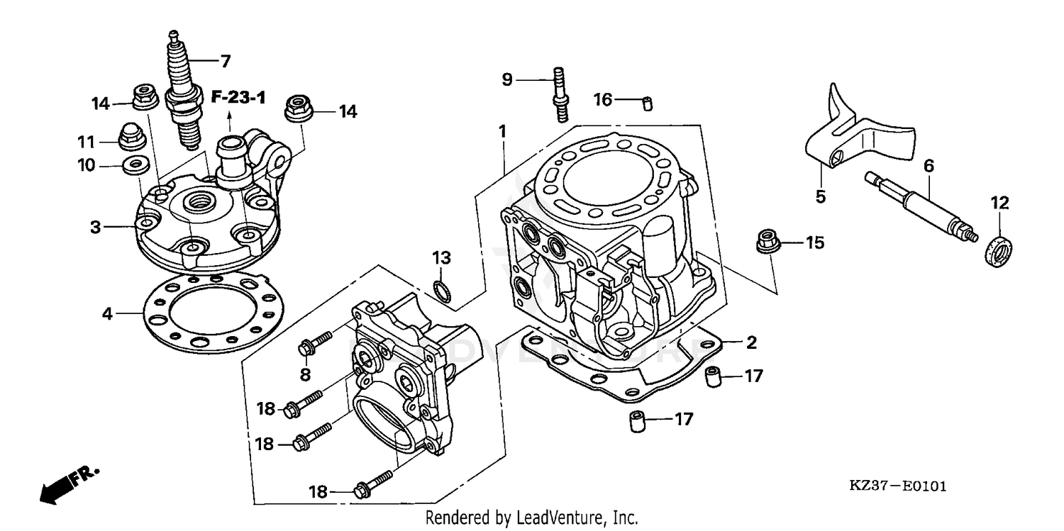 CYLINDER + CYLINDER HEAD ('05-'07)