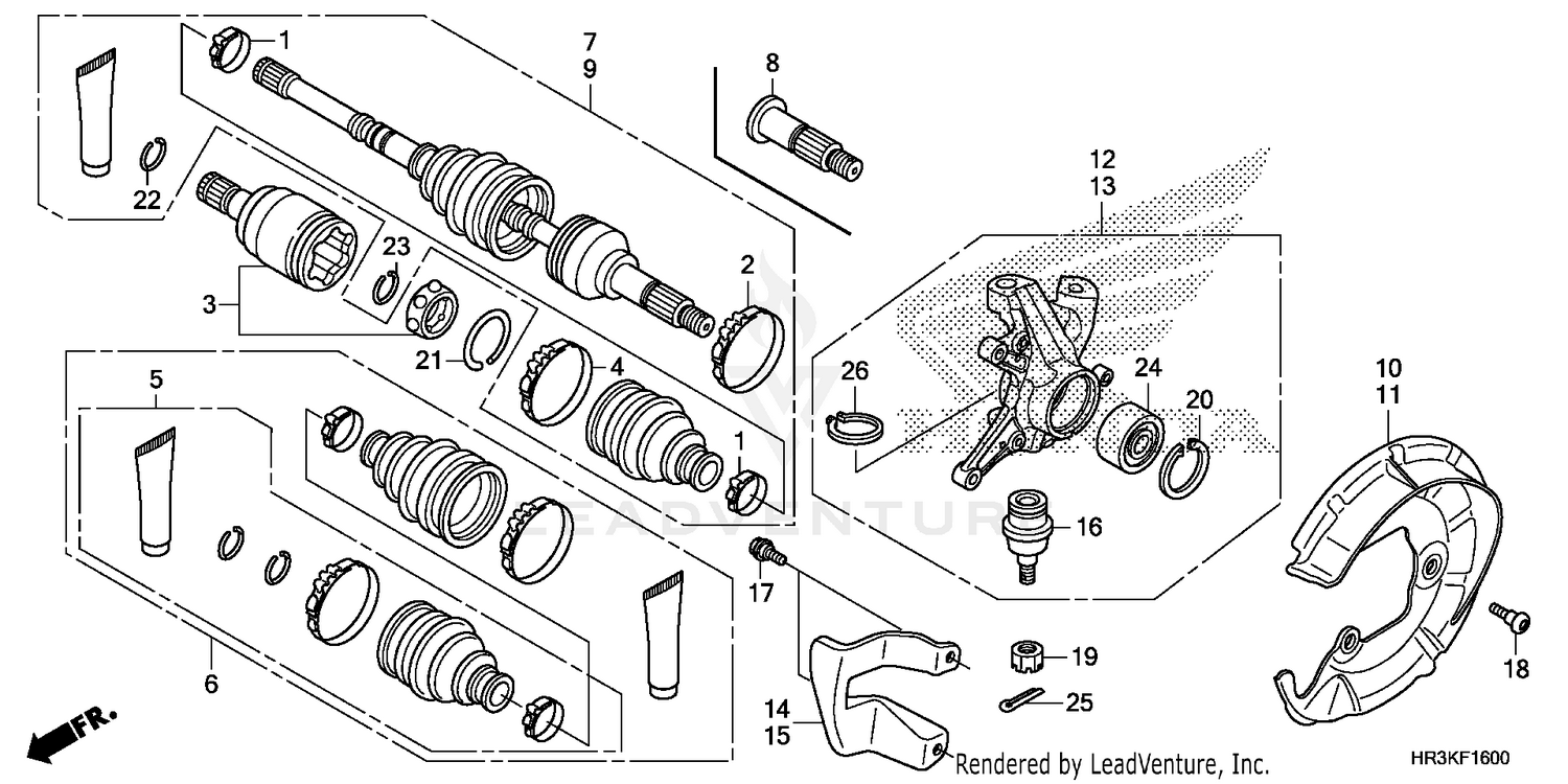 FRONT KNUCKLE@FRONT DRIVE SHAFT