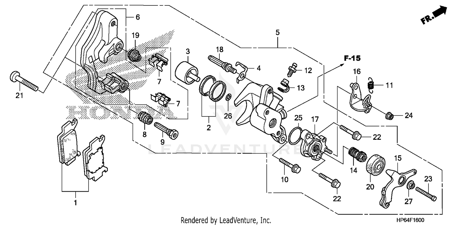 REAR BRAKE CALIPER