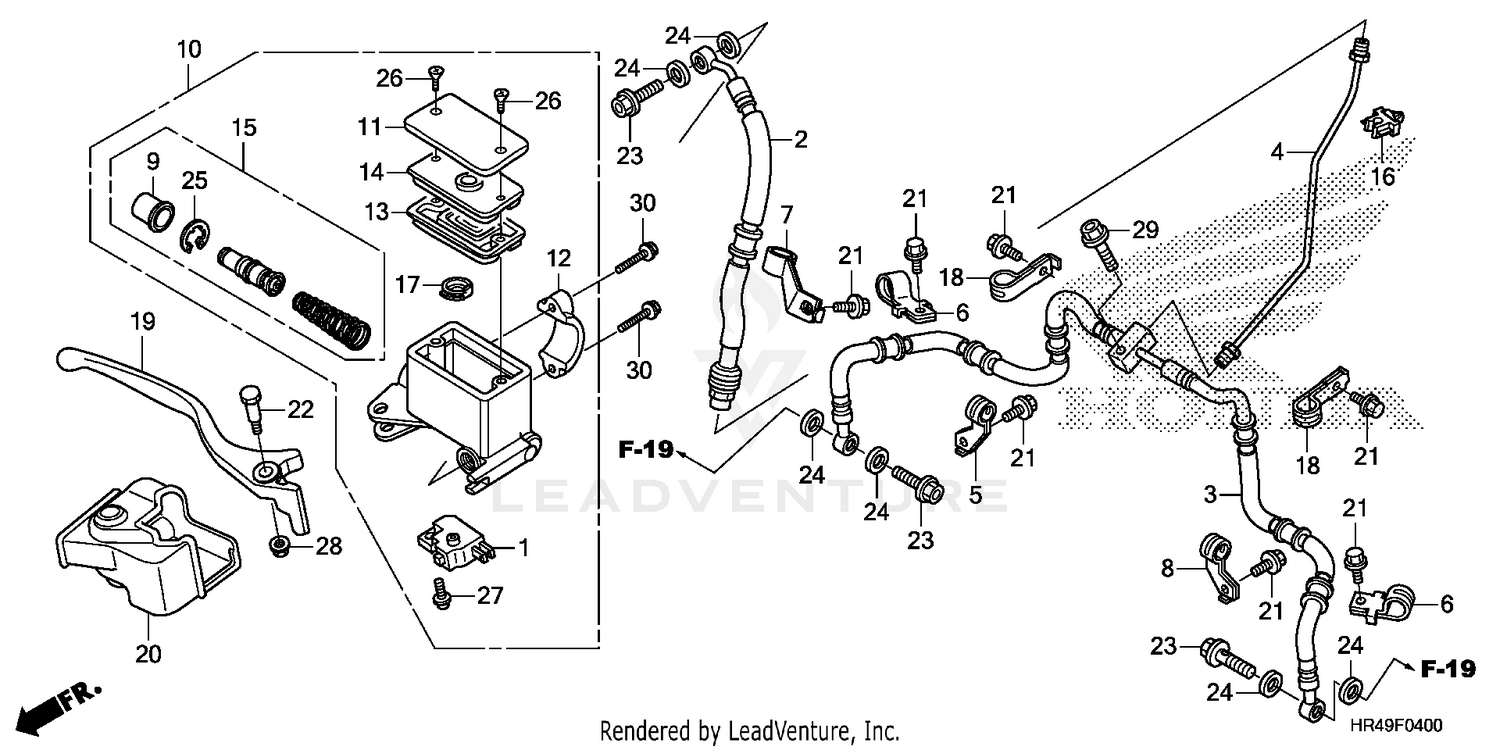 FRONT BRAKE MASTER       CYLINDER