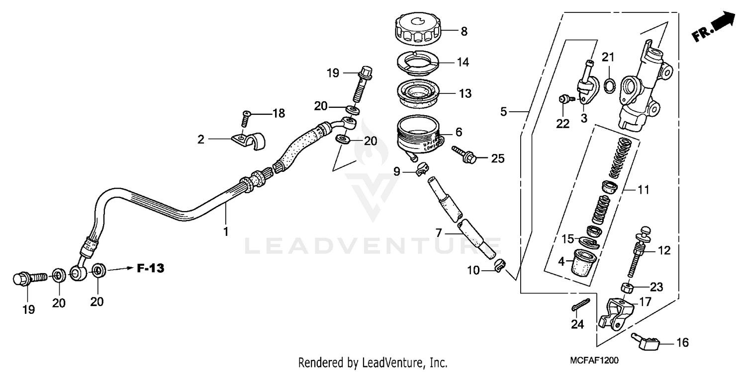 REAR BRAKE MASTER CYLINDER