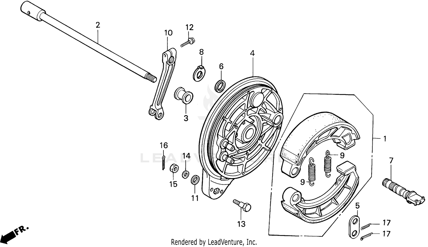 VT1100C REAR BRAKE PANEL