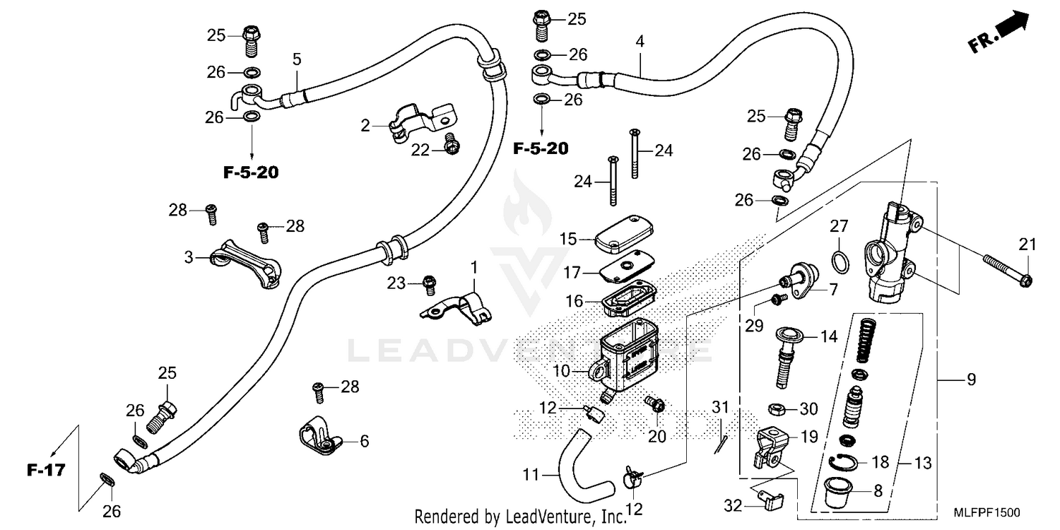 REAR BRAKE MASTER        CYLINDER