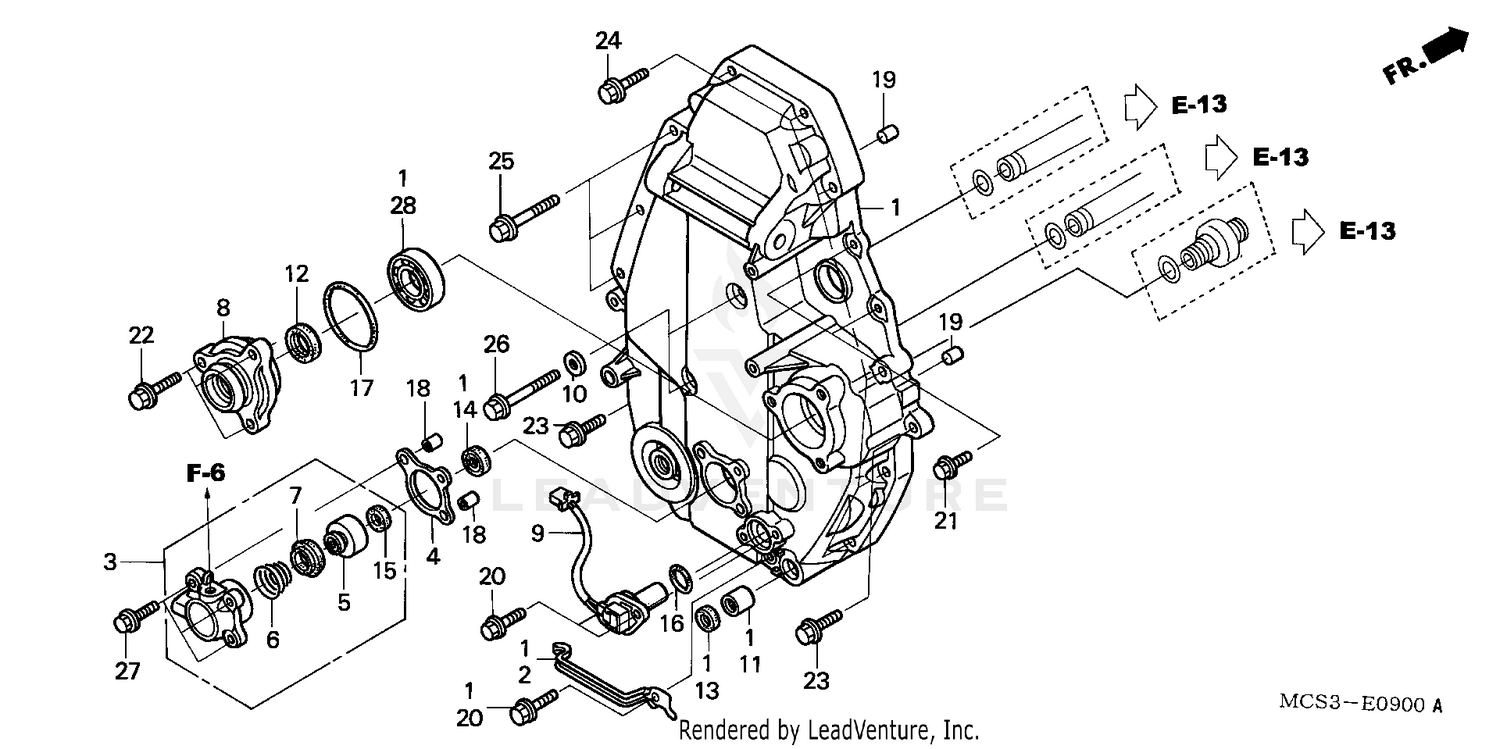 REAR CRANKCASE COVER