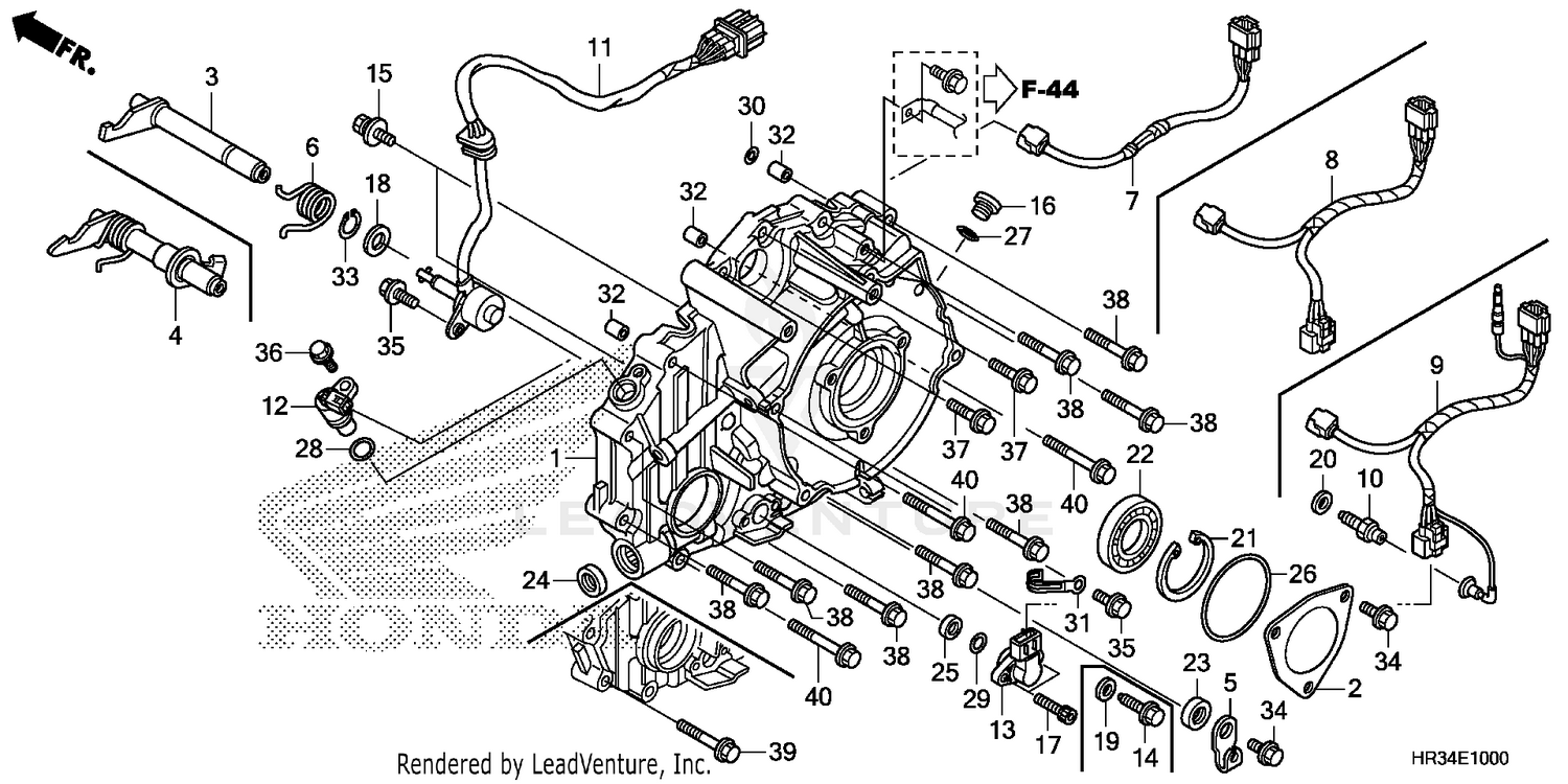 REAR CRANKCASE COVER