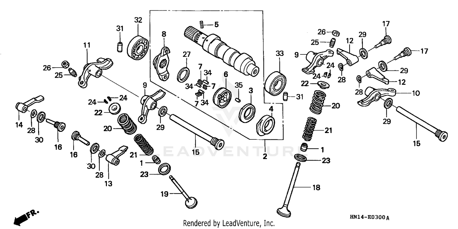 CAMSHAFT + VALVE