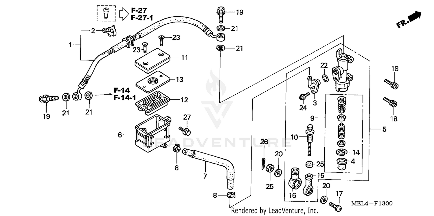 REAR BRAKE MASTER CYLINDER
