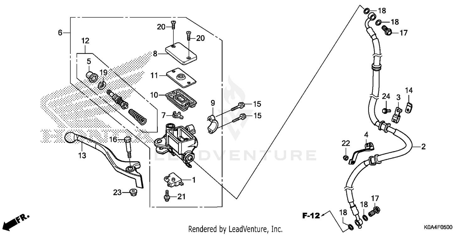FRONT BRAKE MASTER       CYLINDER (1)