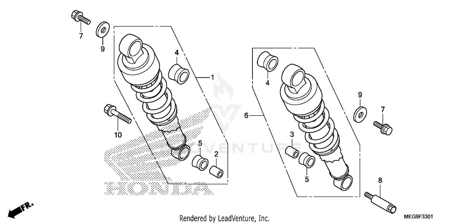 REAR SHOCK ABSORBER (2)