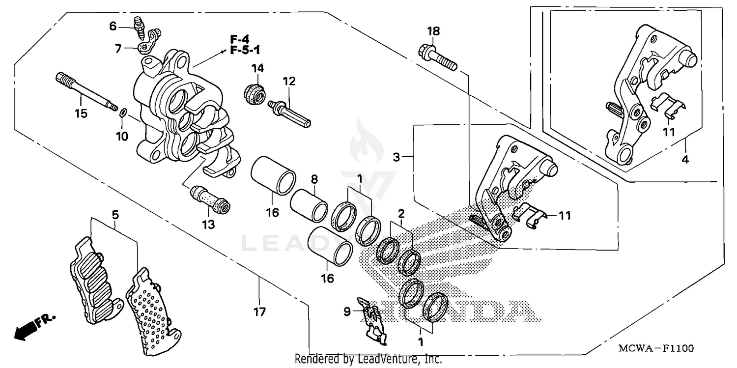 RIGHT FRONT BRAKE CALIPER
