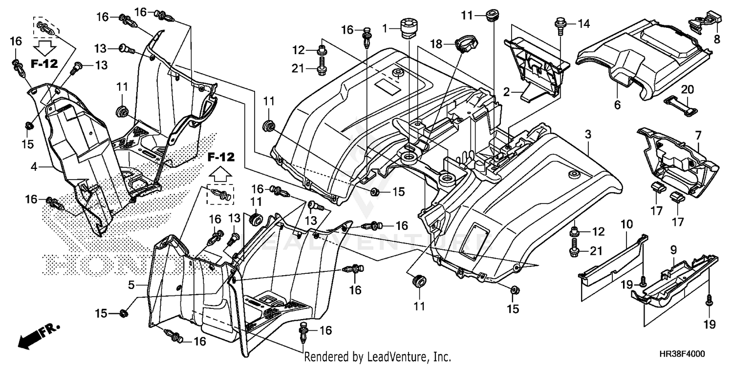 2016 Honda RANCHER 4X4 TRX420FM1 OEM Utility ATV Parts - Honda