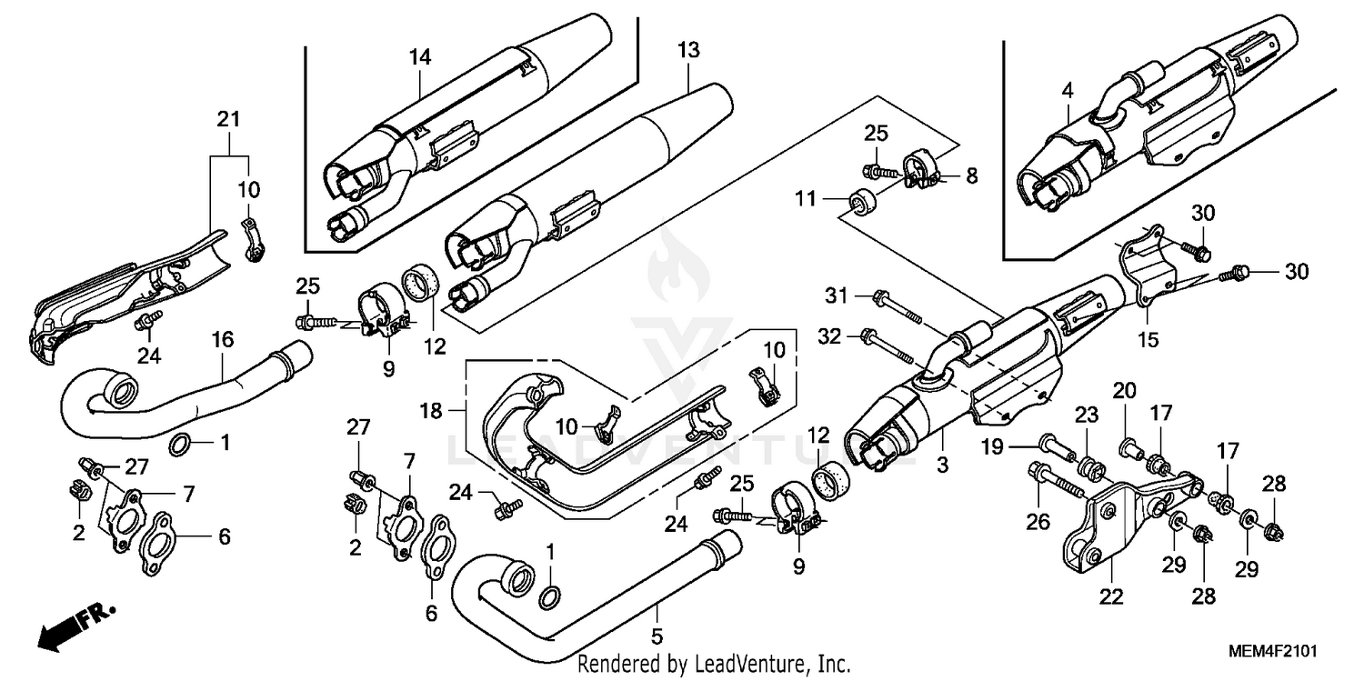 EXHAUST MUFFLER ('08-)