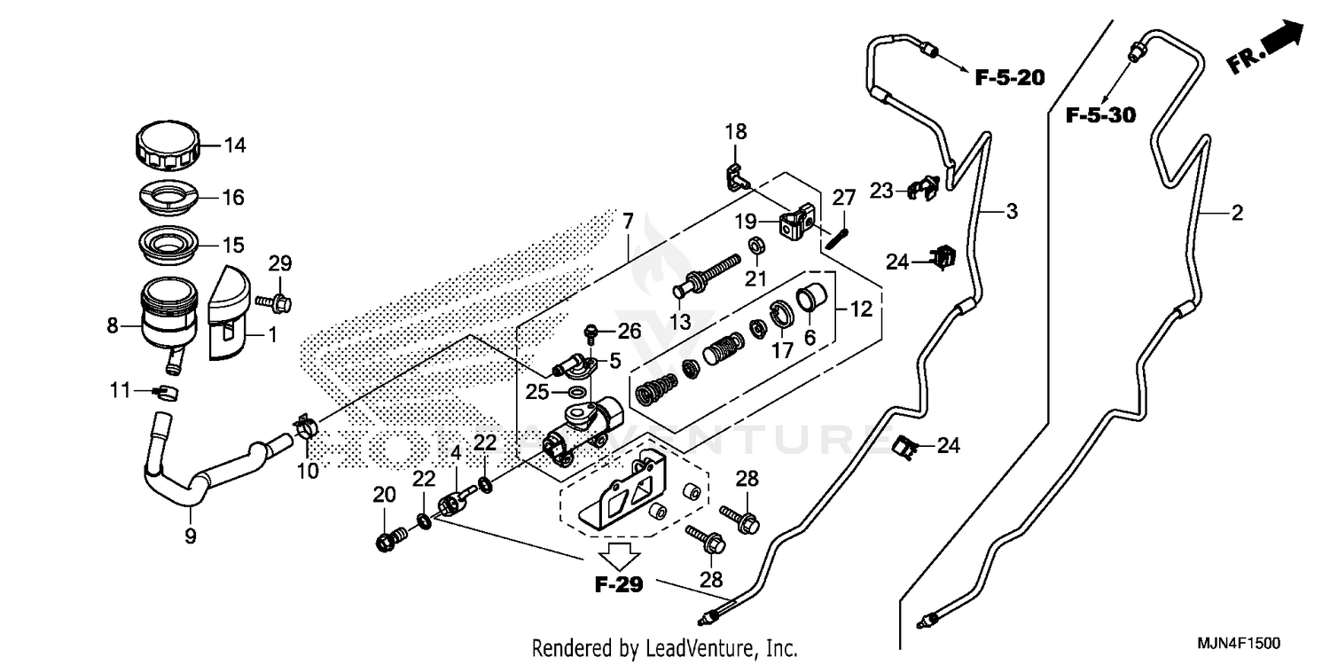 REAR BRAKE MASTER CYLINDER