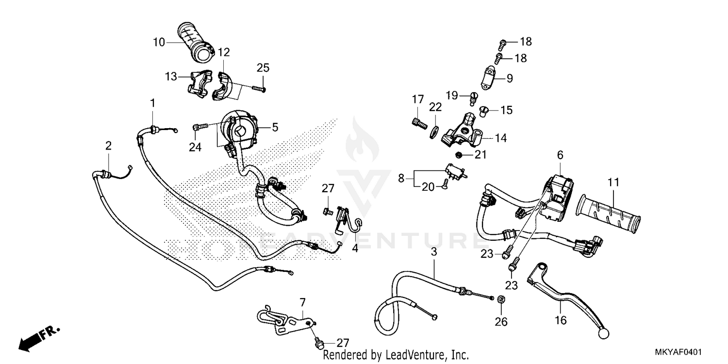 HANDLE LEVER@SWITCH@CABLE (CBR650RAC)