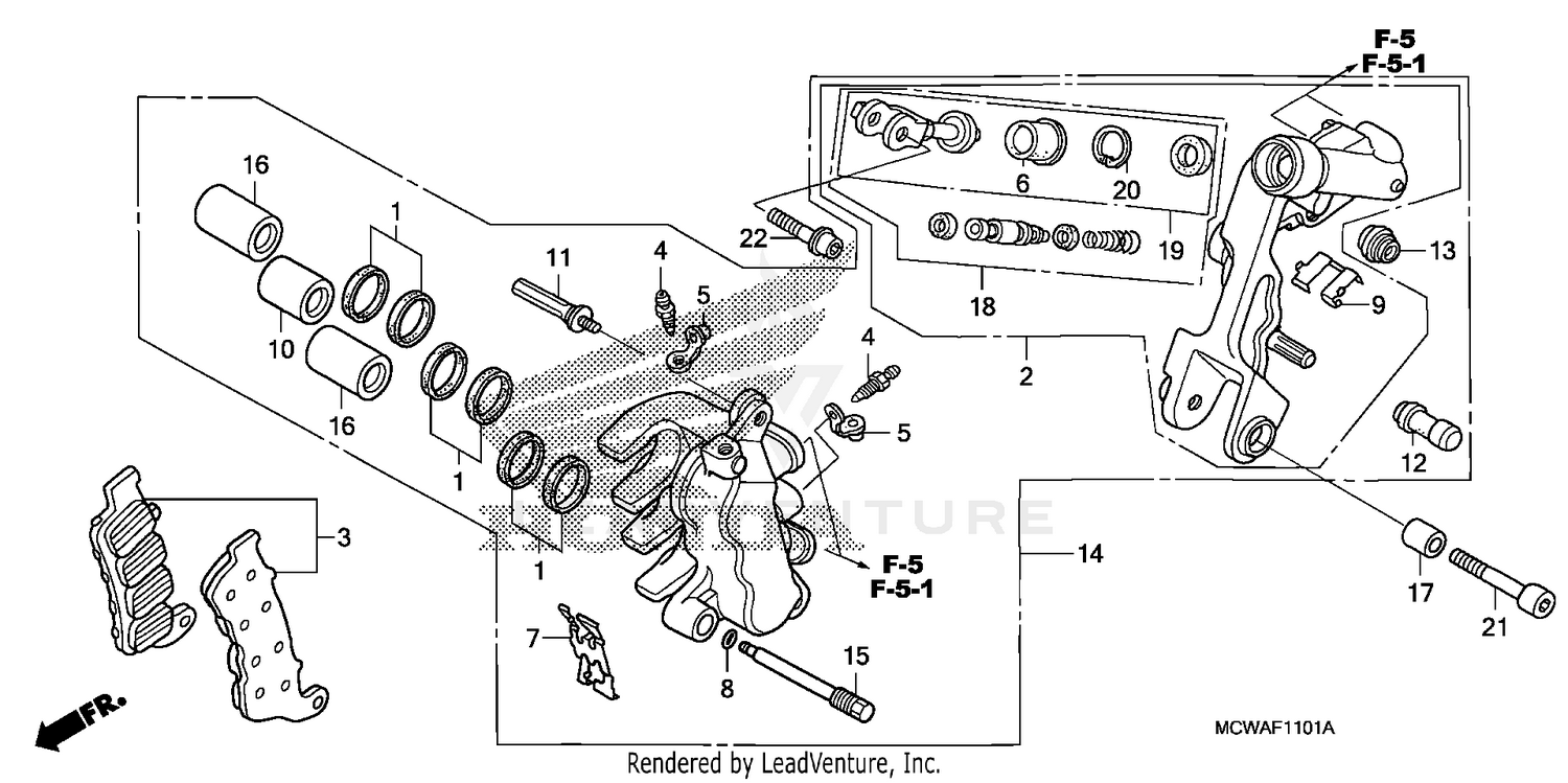 LEFT FRONT BRAKE CALIPER