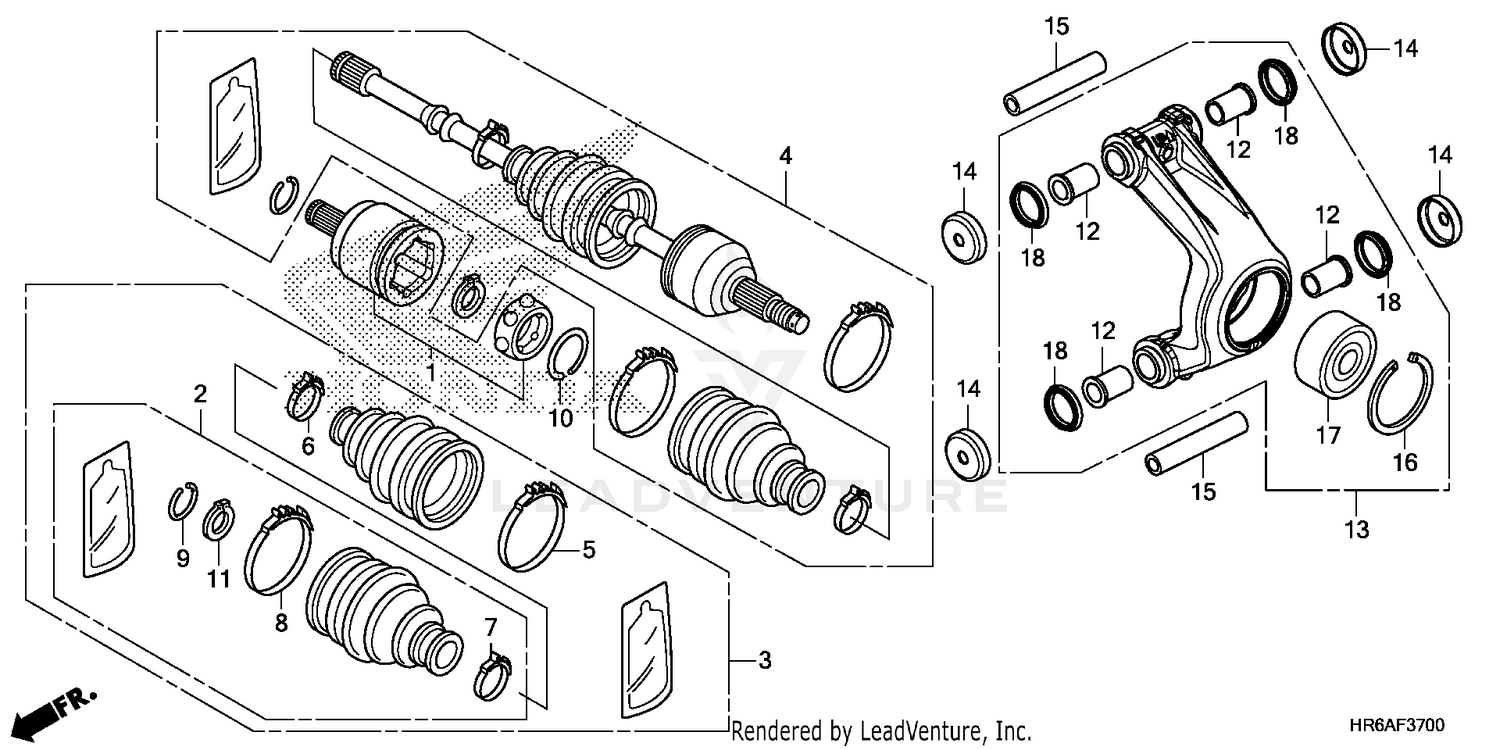 REAR KNUCKLE@REAR DRIVE  SHAFT