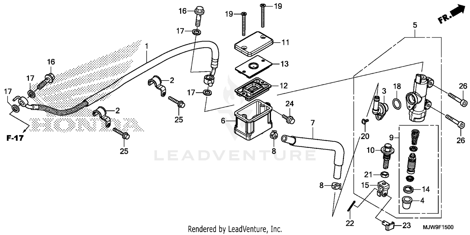 REAR BRAKE MASTER        CYLINDER (1)