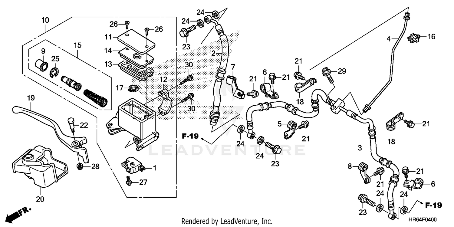 FRONT BRAKE MASTER       CYLINDER