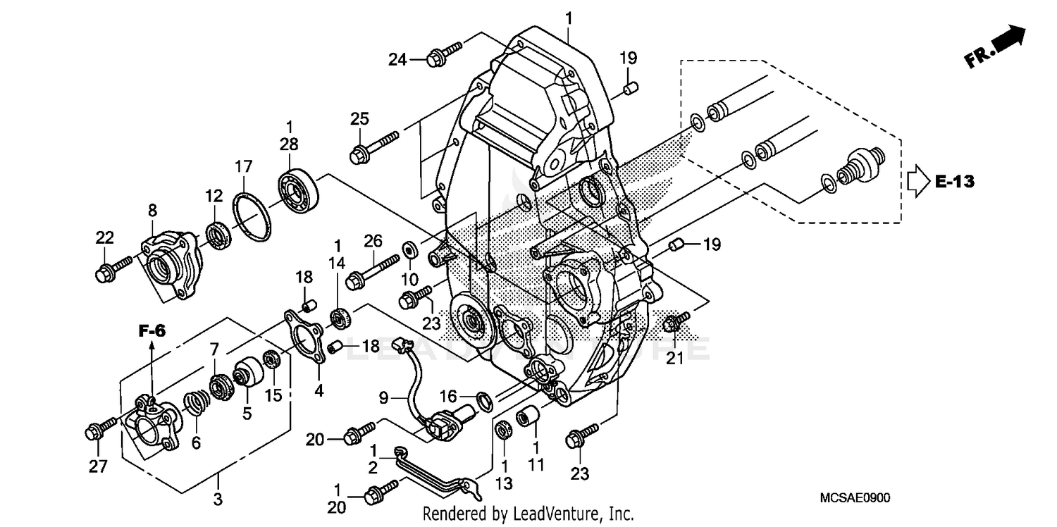 REAR CRANKCASE COVER