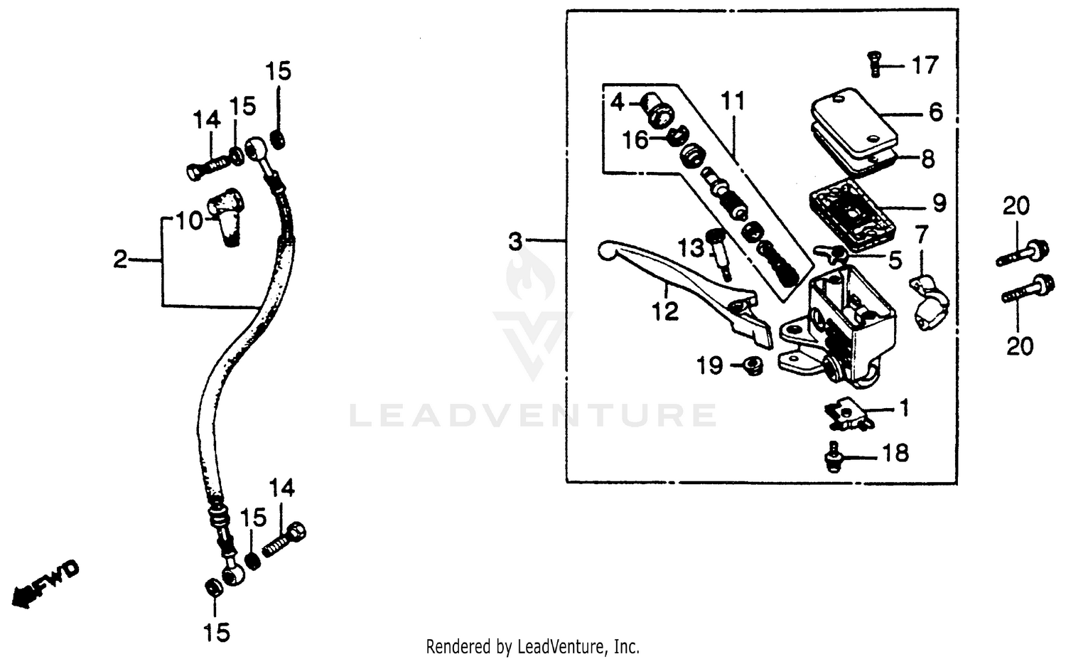 FR. BRAKE MASTER CYL. II