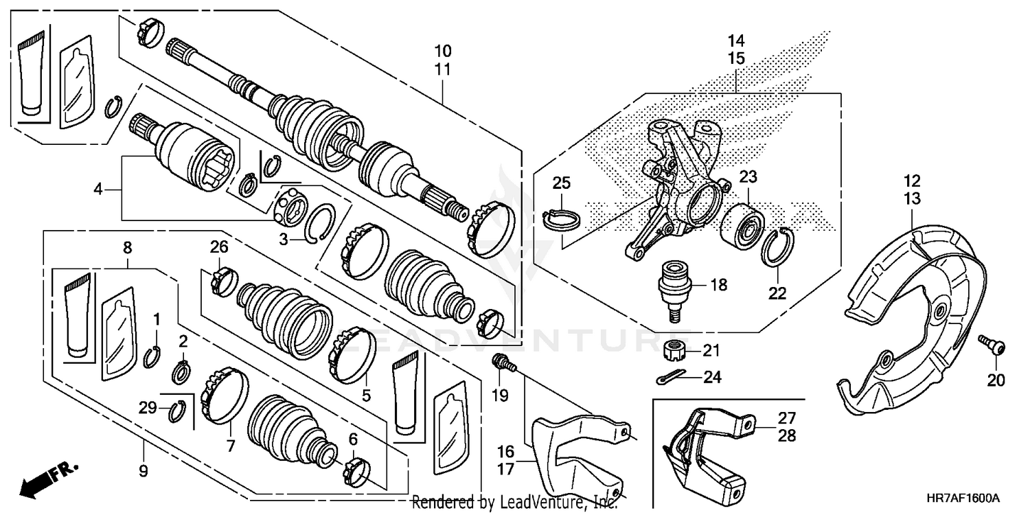 FRONT KNUCKLE@DRIVESHAFT