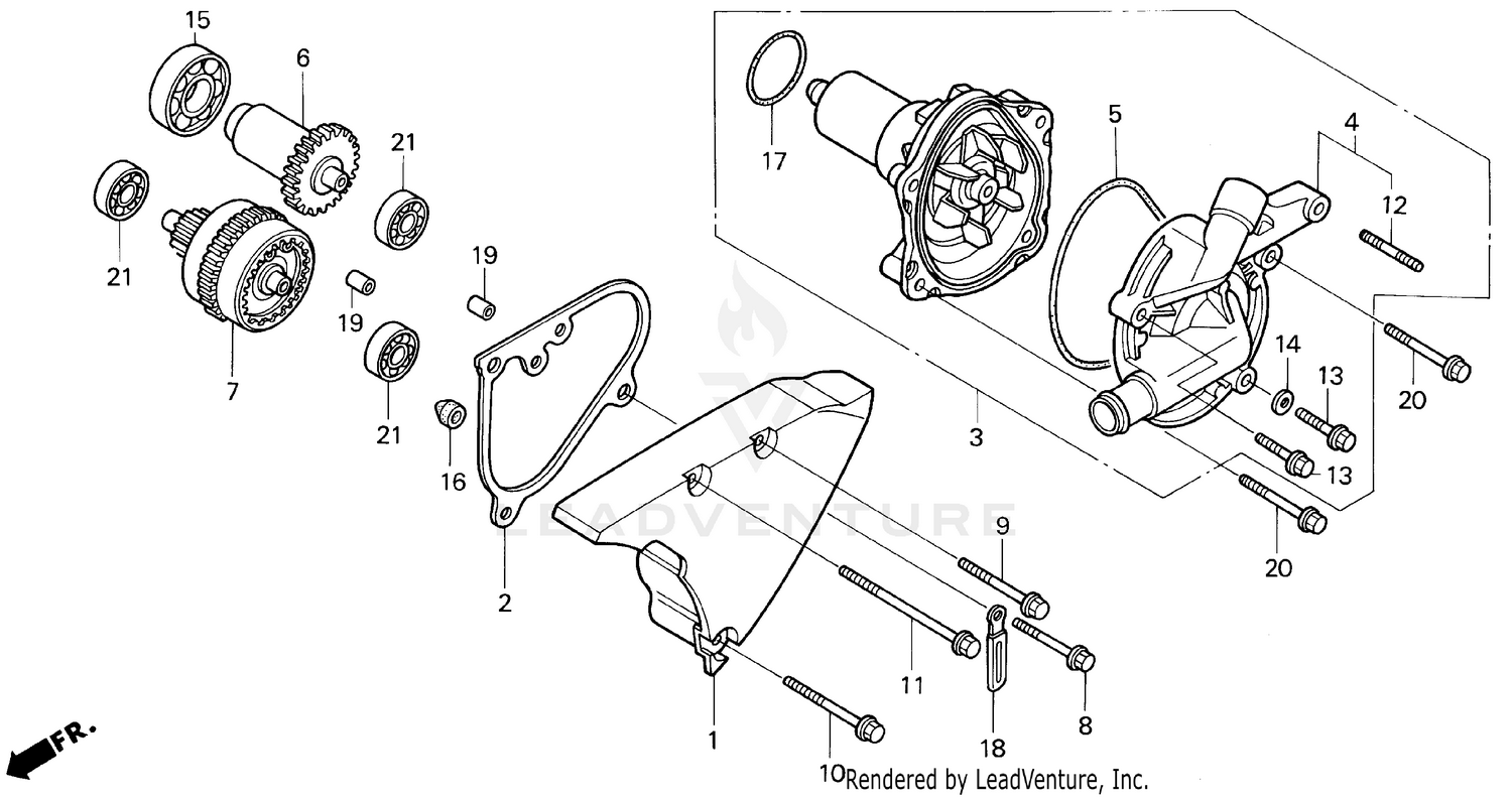 VT1100C2WATER PUMP 95-97